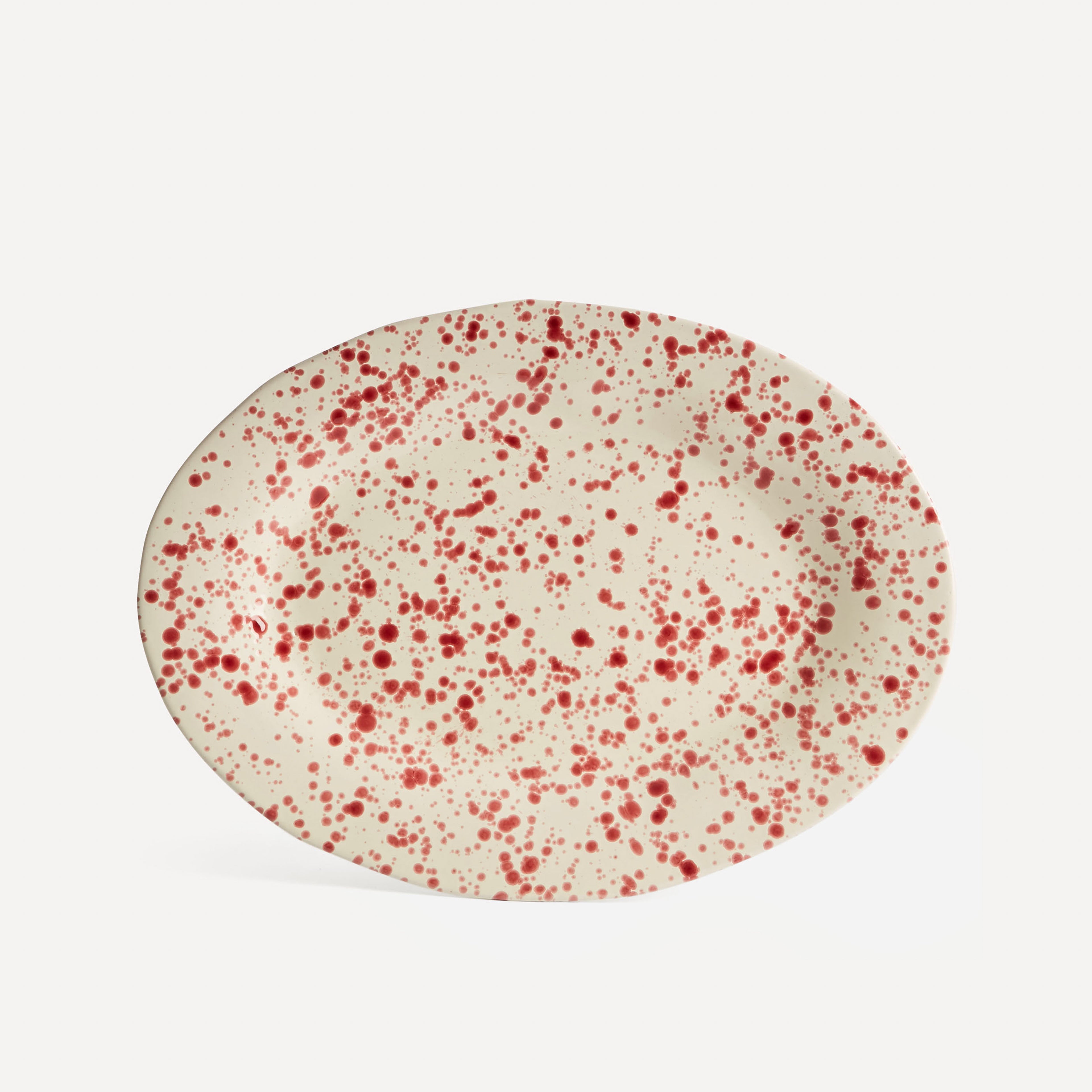 Red splatter platter