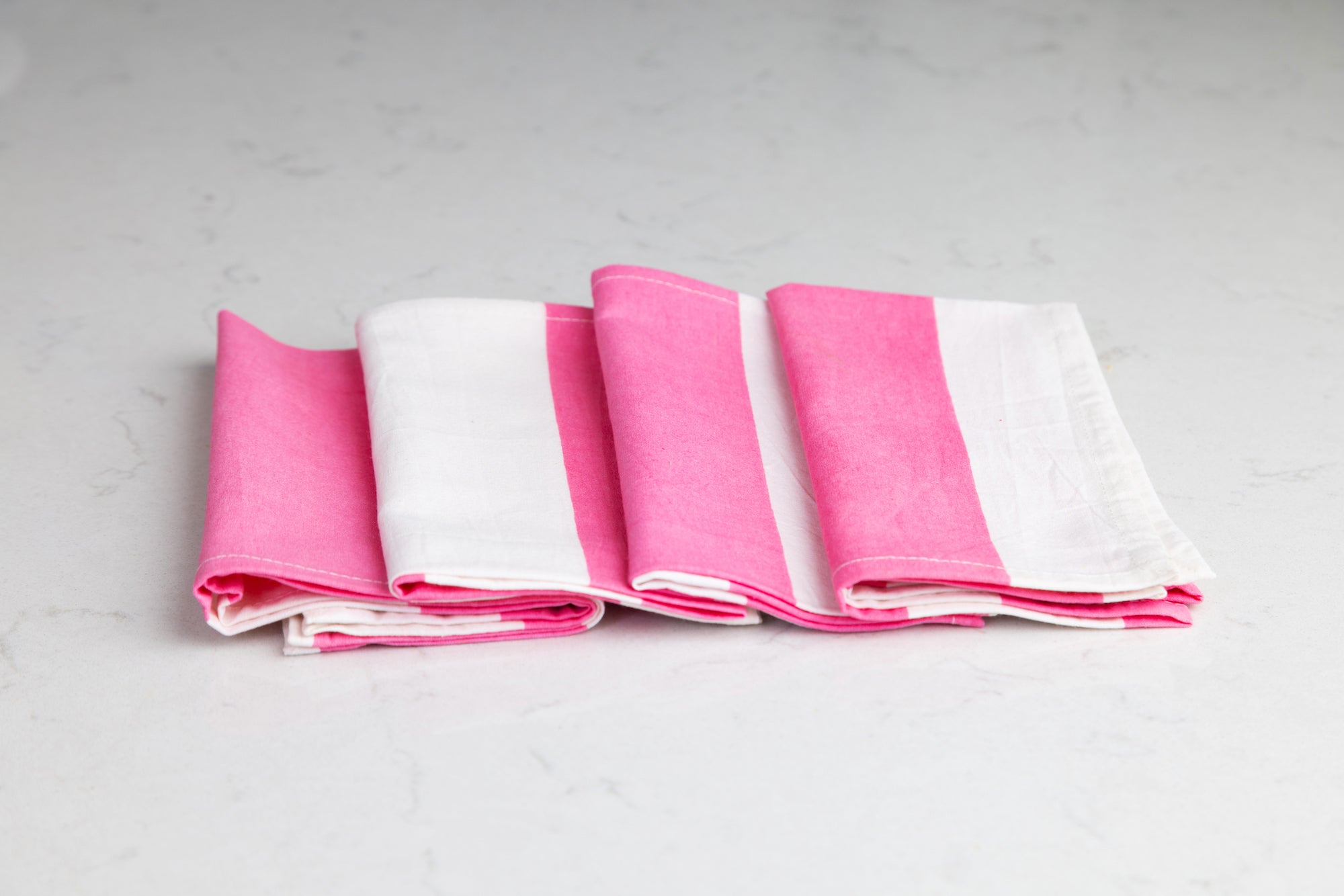 Candy Pink & White striped napkins