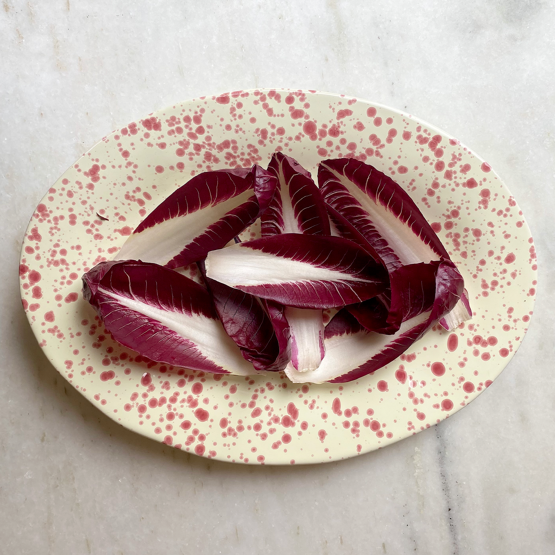 red splatter platter