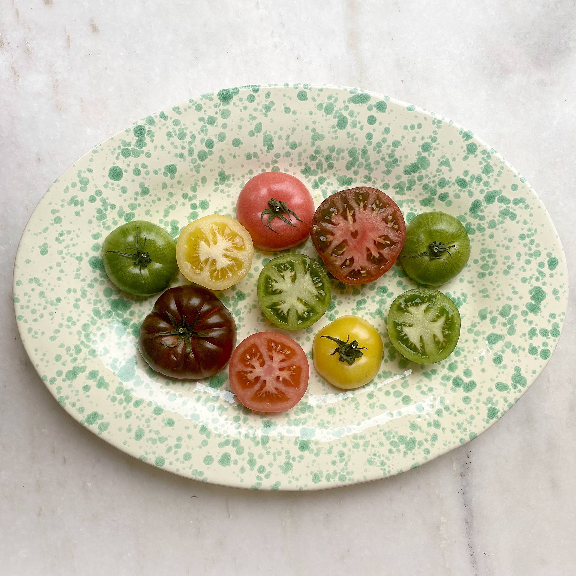 Green splatter platter